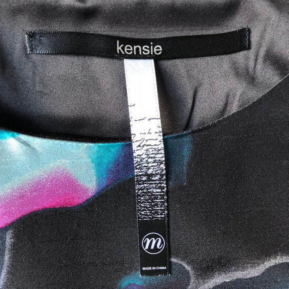 REDUCED Kensie Fit & Flare, Blue Pink Multi, sz M - Picture 3 of 7